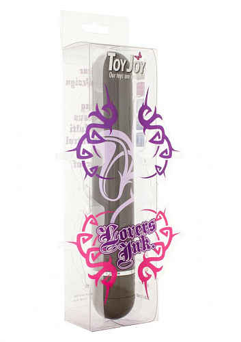 Чёрный вибратор с принтом Toy Joy Lovers Ink Tattoo Lardge 3006009934 (20 см)