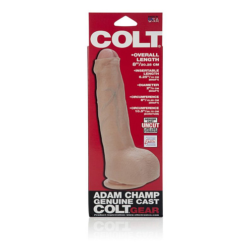 Фаллоимитатор-реалистик телесного цвета California Exotic Novelties COLT Adam Champ Cock SE-6820-01-3 (20,25 см)