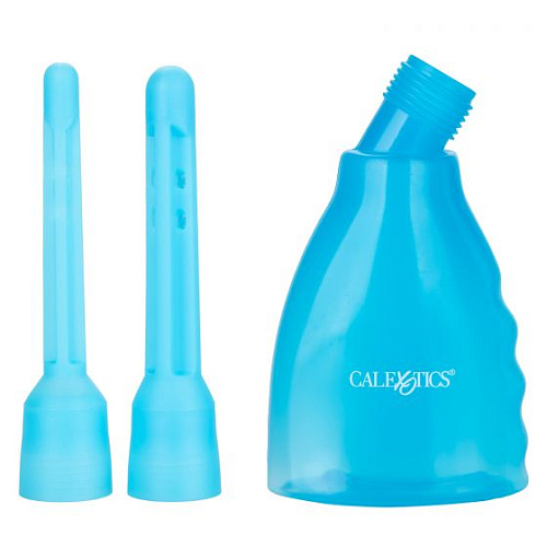 Голубой набор для спринцевания с 2 насадками California Exotic Novelties Ultimate Douche SE-0374-01-3