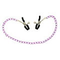 Фиолетовая металлическая цепочка на соски с зажимами Seven Creations Nipple Chain 7007S-BCDSC