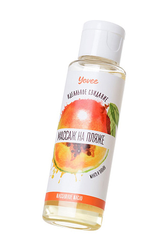 Масло для массажа с ароматом манго и папайи ToyFa «Массаж на пляже» 722103 (50 мл)