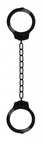 Чёрные металлические кандалы Shots Media BV Metal Ankle Cuffs SHT364BLK