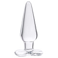 Прозрачная стеклянная анальная пробка Sexus 912173 (11 см)