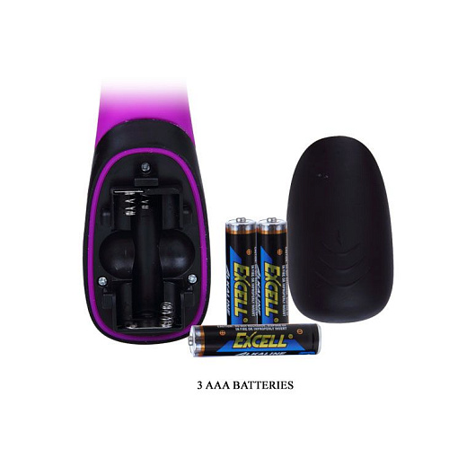 Лиловый вибратор со стимулятором-кроликом для клитора Baile Pretty Love BI-014261 (21 см)