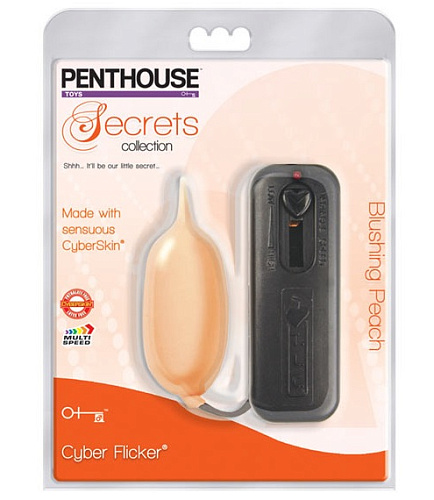 Киберяйцо с вибрацией телесного цвета Topco Sales Penthouse Secrets Cyber Flicker Blushing Peach 1093256