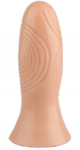 Телесная анальная втулка с рельефом Сумерки богов 1017-13 BX DD (17 см)