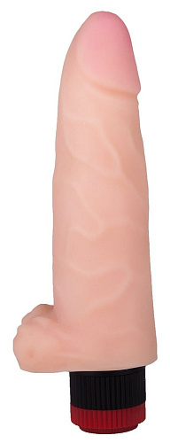 Реалистичный вибратор телесного цвета с небольшой мошонкой LOVETOY (А-Полимер) 801400 (17 см)