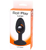 Чёрная анальная пробка со смещённым центром тяжести Seven Creations ROLL PLAY LARGE 51081 (11 см)