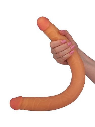 Двухголовый фаллоимитатор телесного цвета LOVETOY (А-Полимер) 931300 (47,8 см)