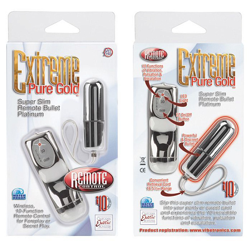 Серебрянная вибропуля с радиоуправлением California Exotic Novelties SE-0081-10-3