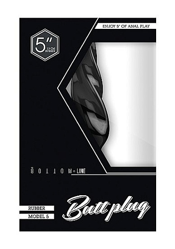 Витой анальный стимулятор в чёрном цвете Shots Media BV Bottom Line Model 5 BTM018BLK (13 см)