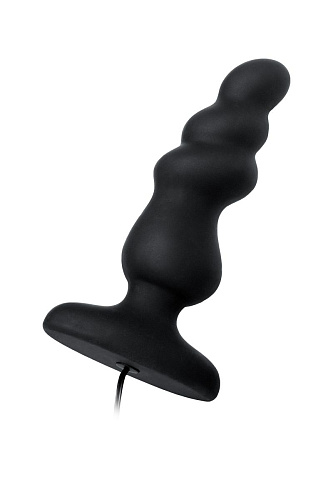 Чёрная анальная втулка с пультом D-PENG Whirlwind DP-18008 (12,2 см)