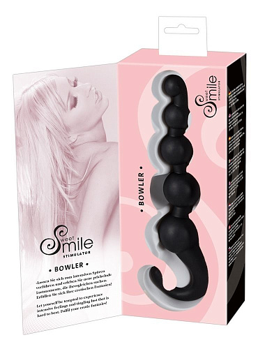 Чёрный анальный стимулятор Orion Smile Bowler 0501174 (17 см)