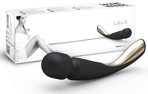 Профессиональный массажёр черного цвета Lelo Smart Wand Medium LEL8289