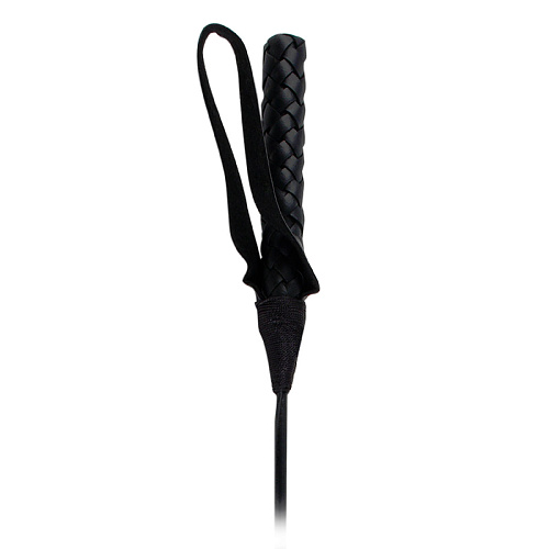 Чёрный стек Pipedream Leather Riding Crop PD3691-23 (70 см)