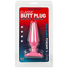 Розовая пробка для анальной стимуляции Doc Johnson HOT PINK 0244-12-CD (12,3 см)