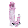 Розовая насадка на фаллос с вибрацией Baile BI-026201A-0101 (13 см)