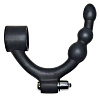 Чёрное эрекционное кольцо с вибрацией и анальным стимулятором Orion Black Hour Penisring 0574350