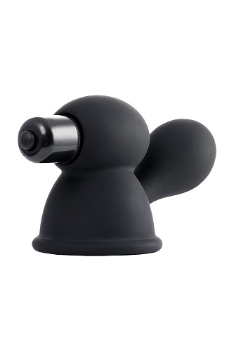 Чёрные виброприсоски-стимуляторы на соски ToyFa 889010