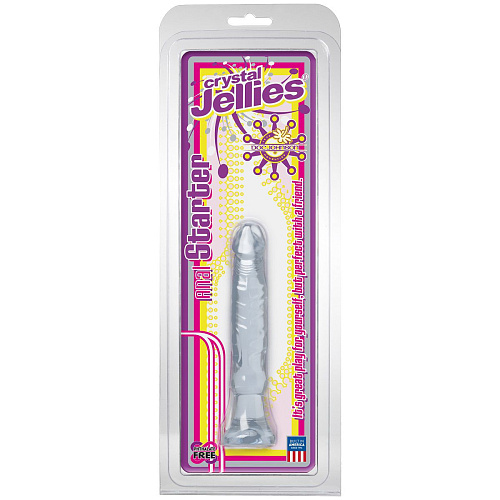 Прозрачный анальный стимулятор Doc Johnson Cristal Jellies Anal Starter 0284-02-CD (15 см)