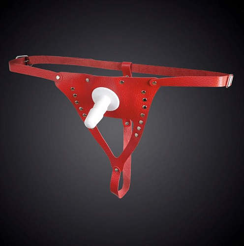 Красные трусики со штырьком Sitabella 3150-2