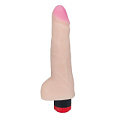 Реалистичный виброфаллос телесного цвета из неоскин LOVETOY (А-Полимер) 808300 (18 см)