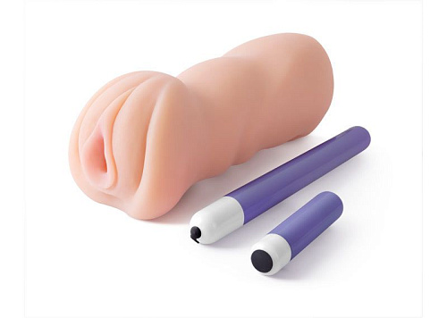 Мастурбатор-вагина телесного цвета с вибрацией и нагревом Topco Sales Business Women Maid 1600284