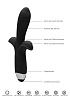Чёрный вибратор-банан с 10 режимами вибрации Shots Media BV Sinclaire SIM062BLK (21,5 см)