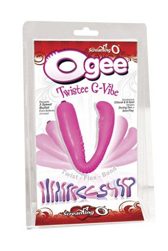 Розовый вибромассажёр Screaming O The O Gee OG-101PK