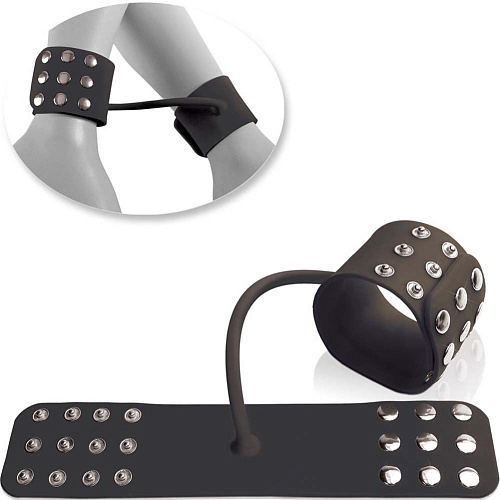 Чёрные наручи из силикона Pipedream SILICONE CUFFS PD4570-23