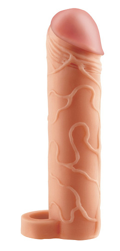 Телесная насадка с кольцом Pipedream Perfect 2 Extension with Ball Strap PD4117-21 (19 см)