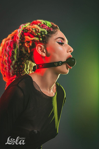 Чёрный силиконовый кляп-шар Lola toys Dolce Vita 1148-01lola