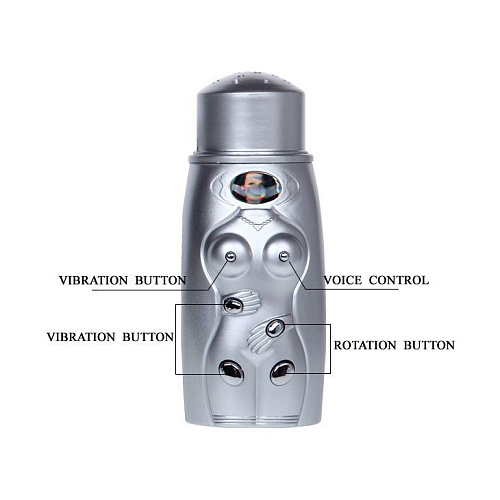 Мужской полуторс с фаллосом телесного цвета Baile BW-008065-1002 (20 см)