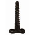 Закрученный спиралью плаг чёрного цвета LOVETOY (А-Полимер) 425300 (15 см)