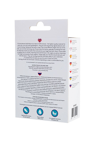 Разноцветный набор из 3 вагинальных шариков разного цвета ToyFa BLOOM 564003