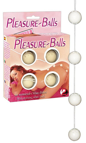 Белые вагинальные шарики со смещённым центром тяжести Orion 0510521