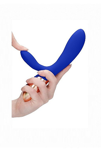 Синий вибратор с подогревом Shots Media BV Exquisite ELE002BLU (20,5 см)