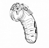 Прозрачный мужской пояс верности Shots Media BV Model 04 Chastity 4.5 Cock Cage MCG004TRA