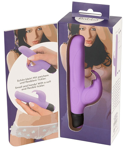 Сиреневый мини-вибратор с клиторальным отростком Orion Mini Rabbit 05967100000 (15,3 см)