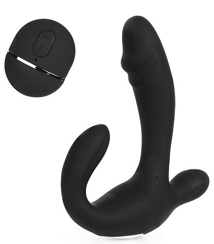 Чёрный вибромассажёр с 10 режимами вибрации A-LOVING 2037-1