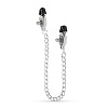 Серебристые зажимы на соски с цепочкой EDC Wholesale Easytoys Big Nipple Clamps With Chain ET624SIL