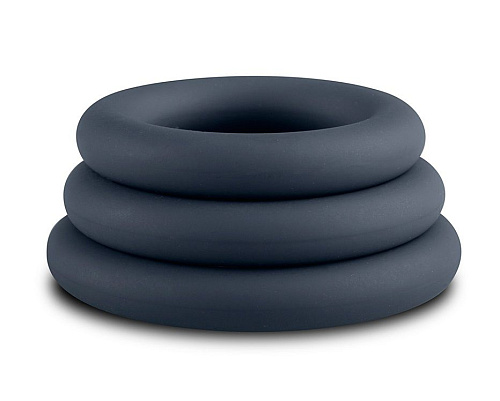 Набор из 3 темно-серых эрекционных колец EDC Wholesale BON001