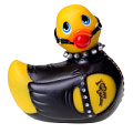 Желто-чёрная утка-рабыня с вибрацией Big Teaze Toys I Rub My Duckie Bondage Travel Size 10140