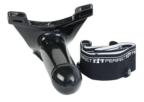 Фаллопротез чёрного цвета Perfect Fit Brand Perfect Fit Armour Knight XL  SN-06B