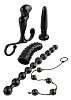 Чёрный набор для анального секса из 5 предметов Pipedream Beginners Fantasy Kit PD4670-00