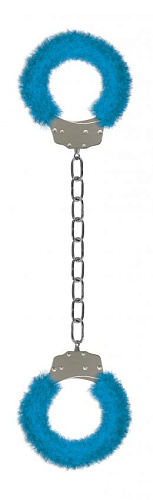 Кандалы с голубым мехом Shots Media BV Furry Ankle Cuffs SHT363BLU