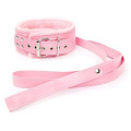 Розовый ошейник на поводке с ручкой-петлей Bior toys NTB-80552