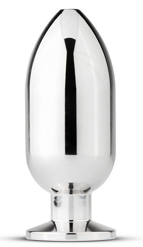 Серебристая анальная пробка EDC Wholesale Sinner Big Metal Buttplug SIN167 (10 см)