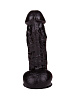 Реалистичный чёрный фаллоимитатор на присоске LOVETOY (А-Полимер) 401200 (17,8 см)