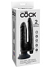 Двойной чёрный вибратор со съёмной присоской чёрного цвета Pipedream Double Vibrating Double Penetrator PD5411-23 (20,3 см)